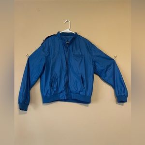 STEEPLECHASE Vintage Full zip Bomber Stone Men's Jacket BLUE Large (read)